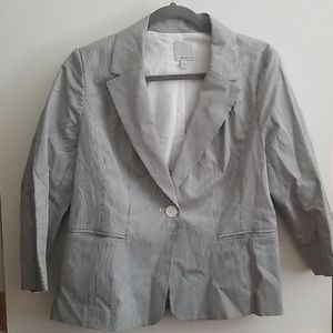 Blazer, black/white stripes